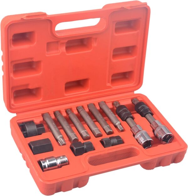 GTYPRO 13 Pc Alternator Freewheel Pulley Car Garage Tool Kit