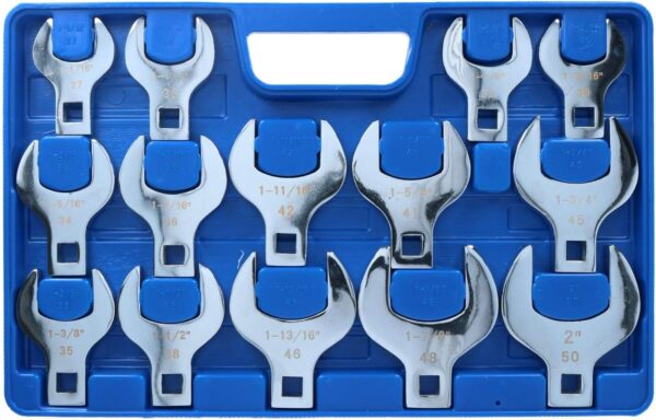 GTYPRO 14pcs Crows Foot Wrench Set Metric Sizes 27-50mm