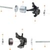 GTYPRO 31 Pcs Universal Front Wheel Bearing Hub Puller Remover Removal Tool Kit