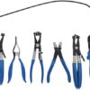 GTYPRO 7PC Mechanic Hose Clamp Ring Pliers Tool Set Flexible Cable Swivel Jaw Clamp
