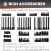 GTY 107pcs impact bit socket set 1/4” 3/8 1/2” drive bit socket set