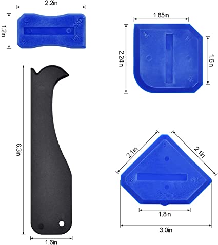 4pcs Caulking Tool Kit Silicone Sealant Grout Finishing Tool and Caulk Remover