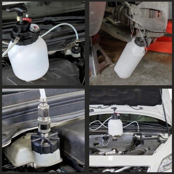 GTYPRO Manual Pump Brake Bleeder 3 Litres Car Brake Fluid Collection Bottle and Adapter