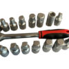 GTY TOOLS 18pcs 38 Oil Drain Plug Key Set Drive Sump Oil Axle Socket Tool Kit Wrench
