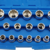 19PCS E-Profile Multi-Tooth 8-32 mm 12 Inch Multilock Socket Set