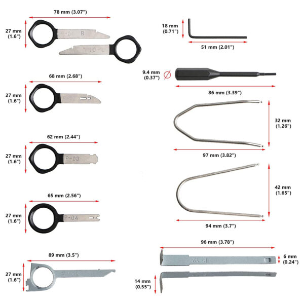 20PCS Radio Removal Tool Set