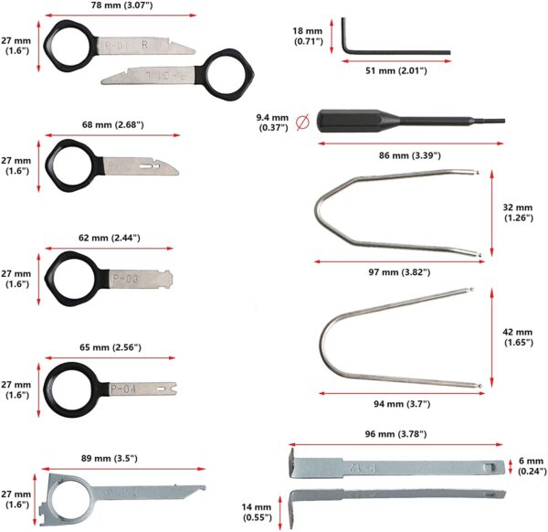 20PCS Radio Removal Tool Set