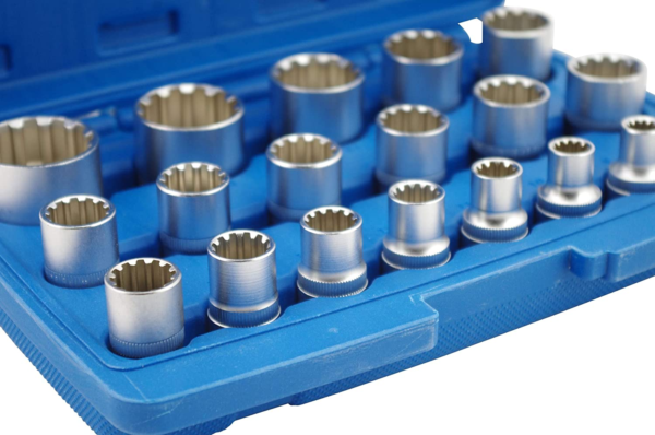 19PCS E-Profile Multi-Tooth 8-32 mm 12 Inch Multilock Socket Set