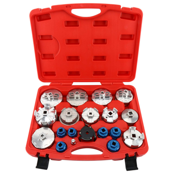 19pc Die Casted Aluminium Alloy FreeTec Oil Filter Cup Wrench Set